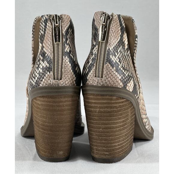 Vince Camuto Gigietta Sz 7M Snakeskin Booties Shoes Ankle Boots Womens Heels - Picture 6 of 14